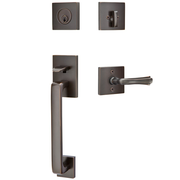 Emtek Baden Tubular Entryset Sectional with Wembley Lever