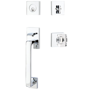 Emtek Baden Tubular Entryset Sectional with Windsor Glass Knob