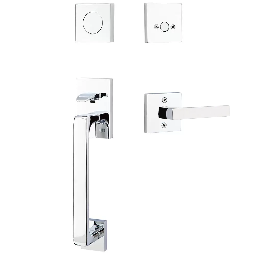 Emtek Baden Tubular Entryset Sectional with Dumont Lever