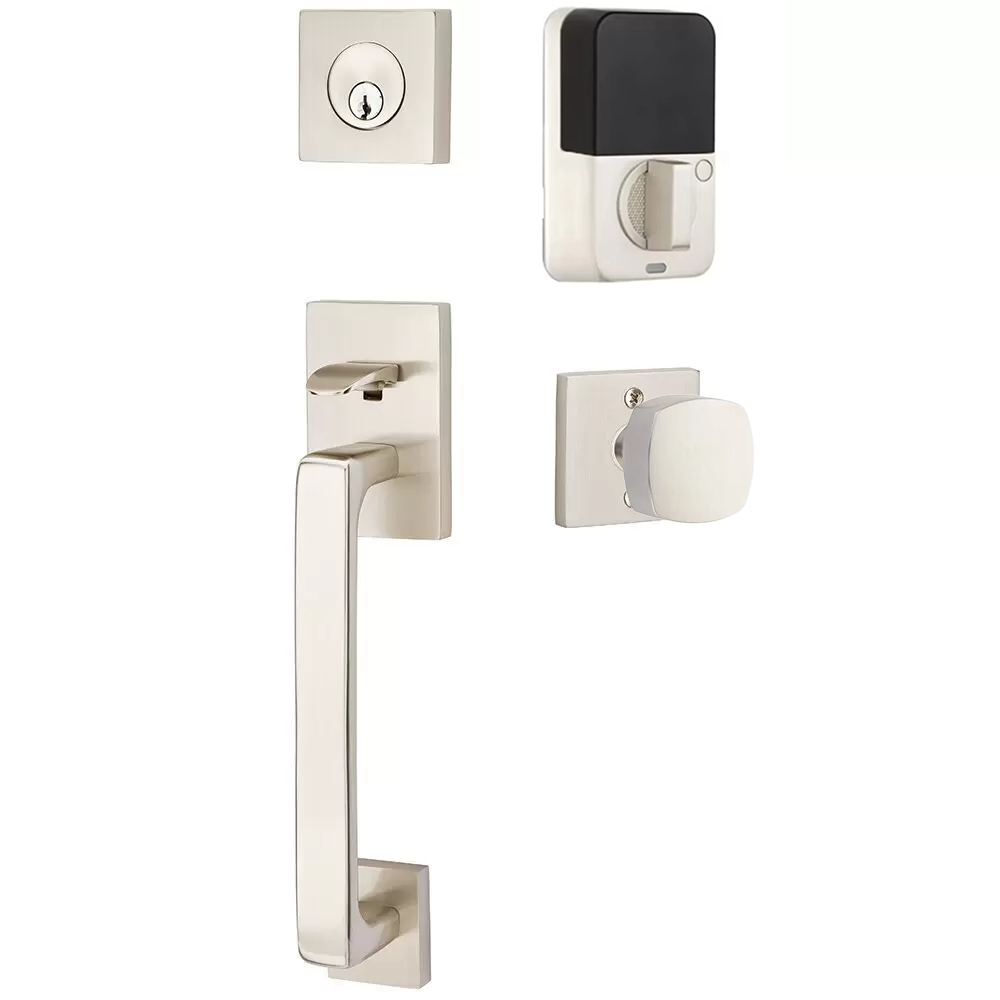 Emtek Baden Tubular Entryset Sectional with Freestone Knob