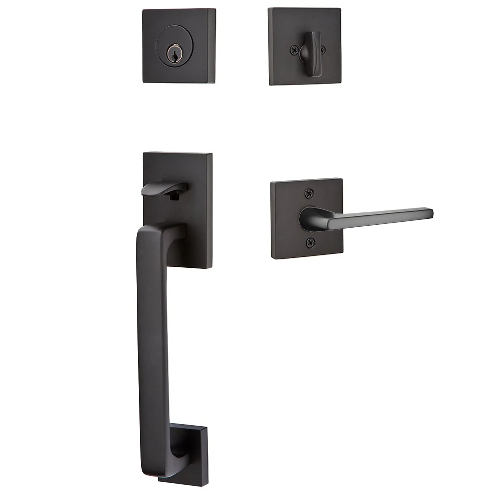 Emtek Baden Tubular Entryset Sectional with Helios Lever