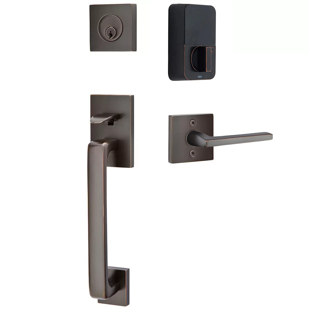 Emtek Baden Tubular Entryset Sectional with Helios Lever