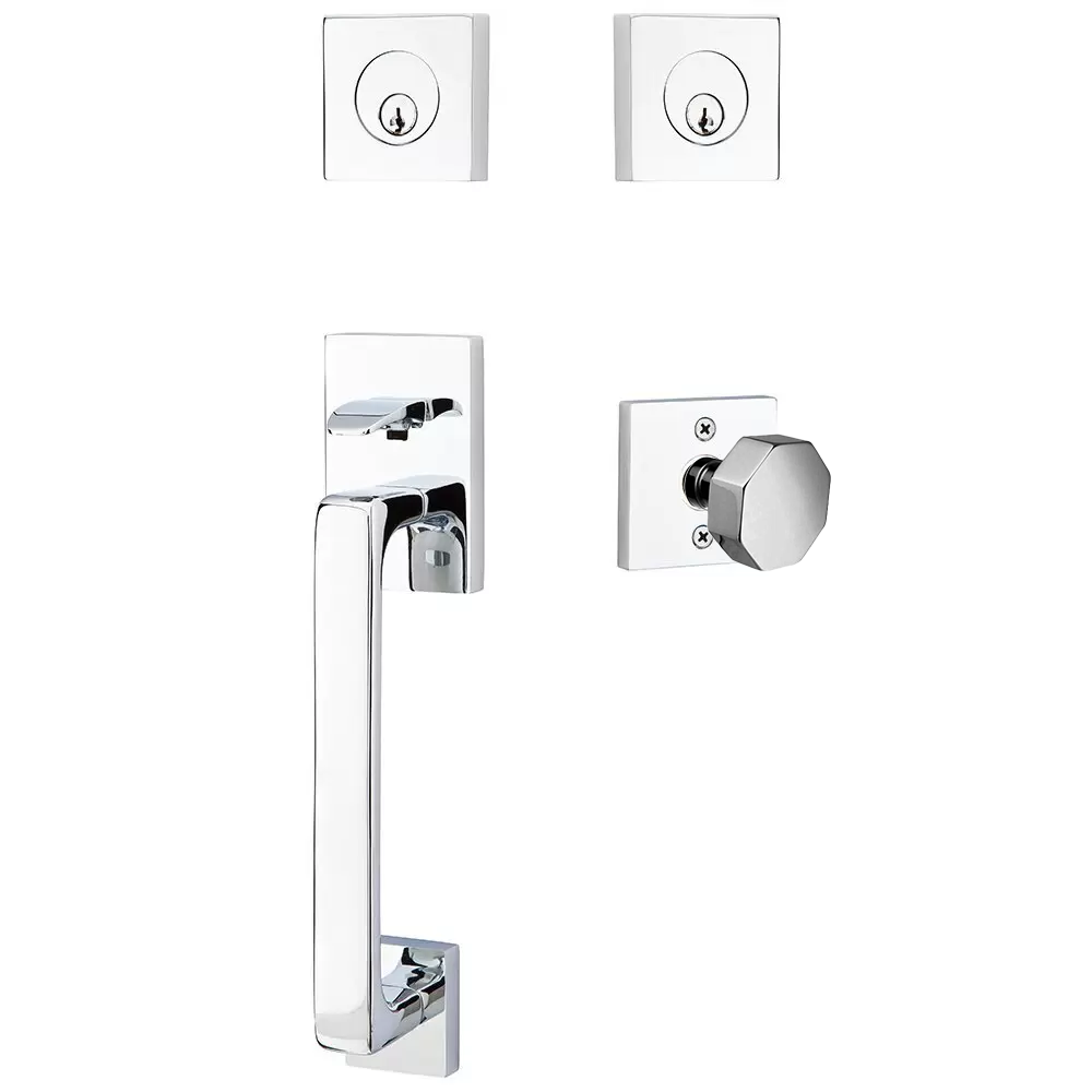 Emtek Baden Tubular Entryset Sectional with Octagon Knob