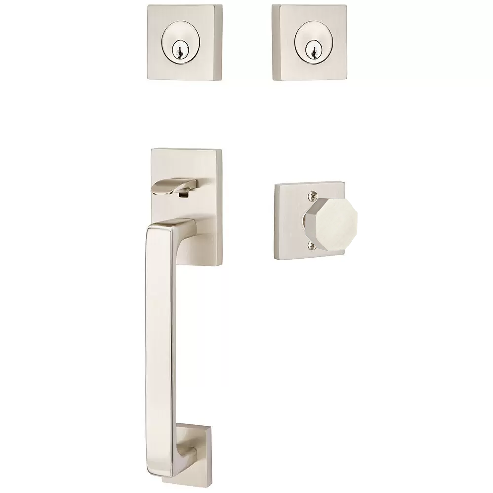 Emtek Baden Tubular Entryset Sectional with Octagon Knob