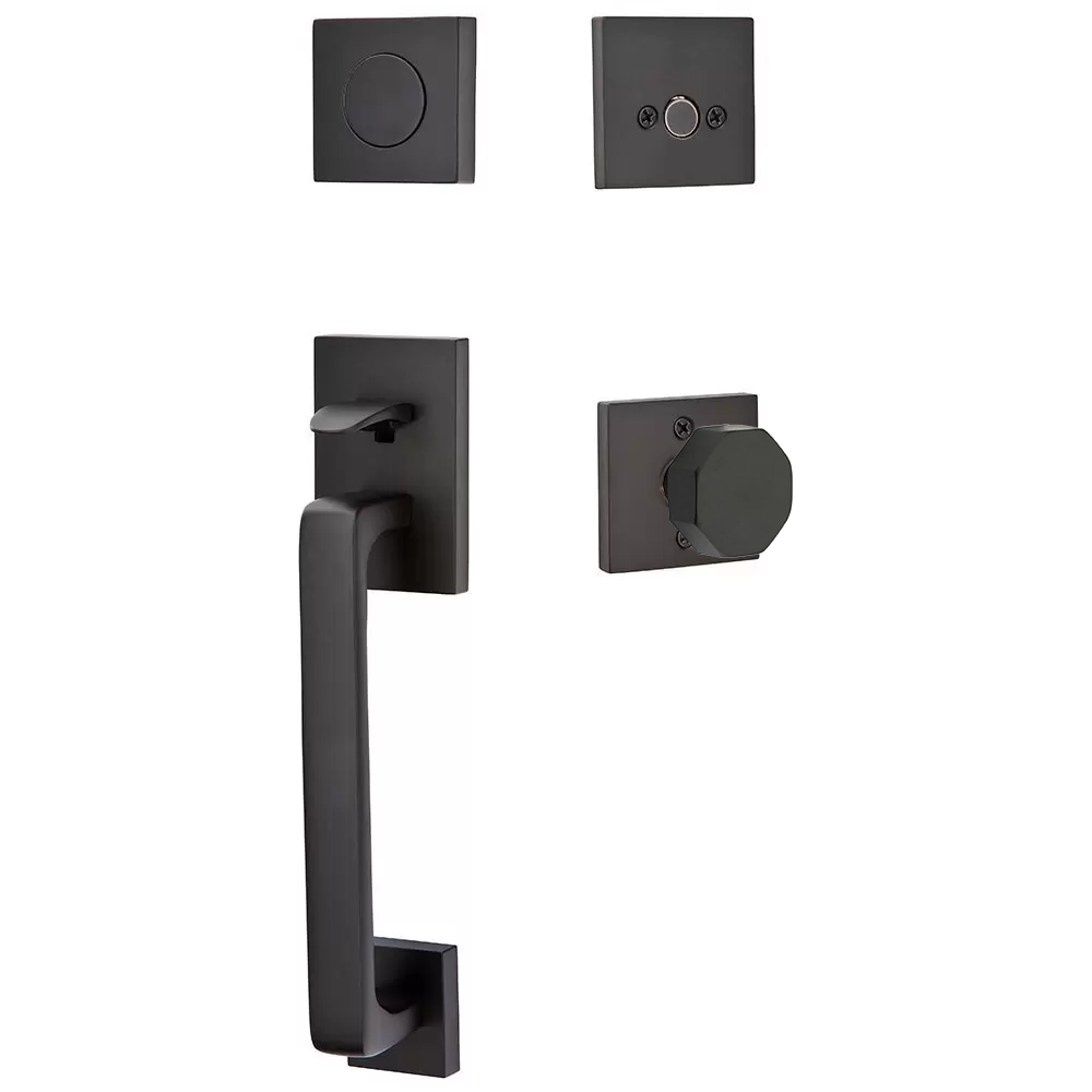 Emtek Baden Tubular Entryset Sectional with Octagon Knob