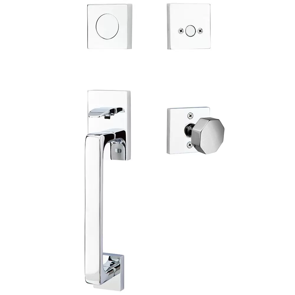 Emtek Baden Tubular Entryset Sectional with Octagon Knob