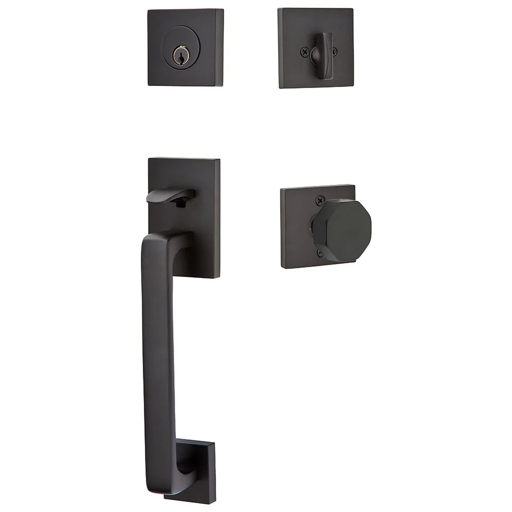 Emtek Baden Tubular Entryset Sectional with Octagon Knob