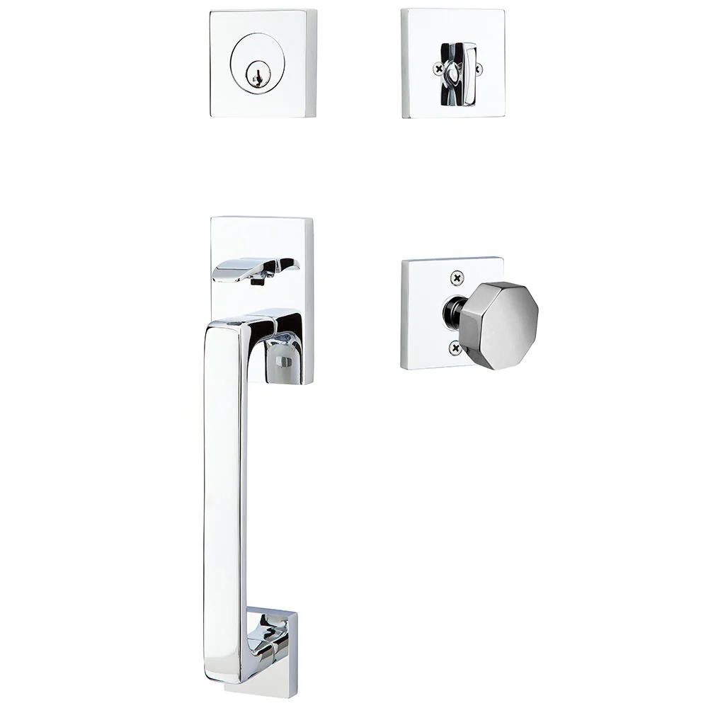 Emtek Baden Tubular Entryset Sectional with Octagon Knob