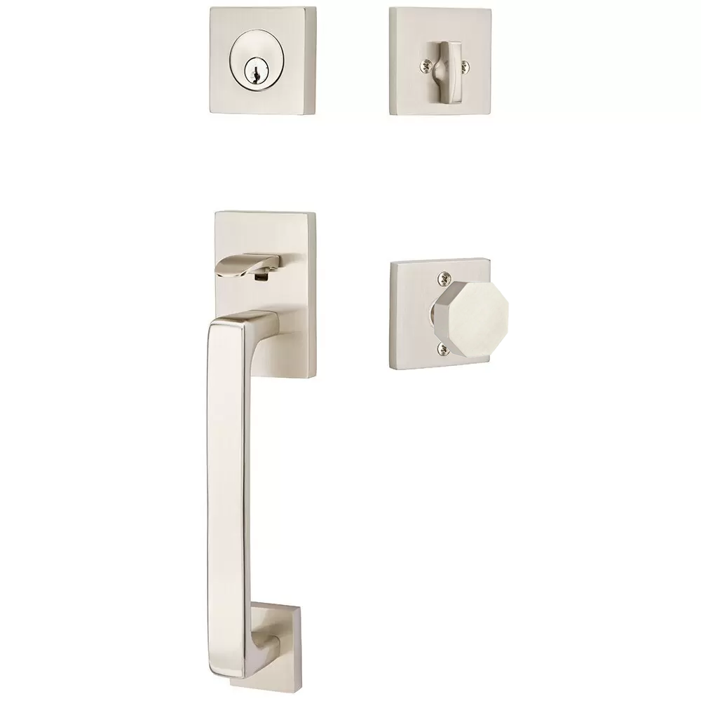 Emtek Baden Tubular Entryset Sectional with Octagon Knob