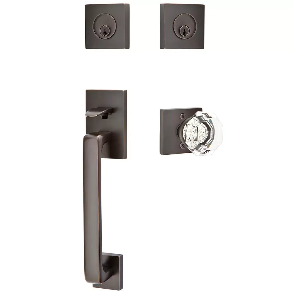 Emtek Baden Tubular Entryset Sectional with Old Town Knob