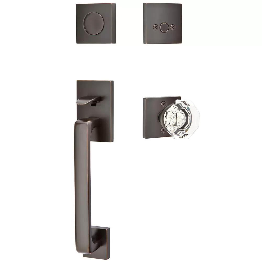 Emtek Baden Tubular Entryset Sectional with Old Town Knob