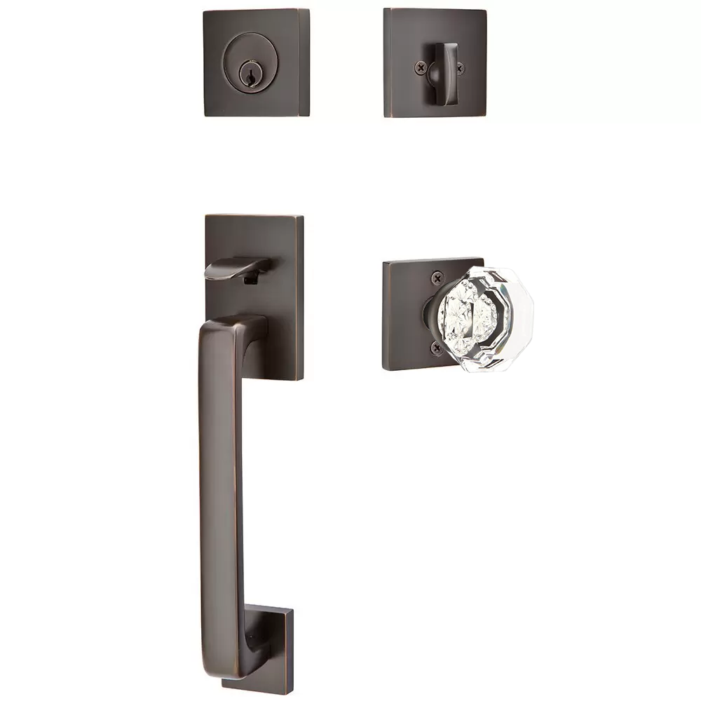 Emtek Baden Tubular Entryset Sectional with Old Town Knob