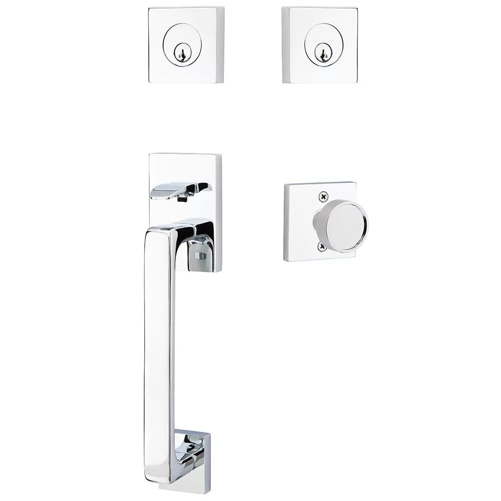 Emtek Baden Tubular Entryset Sectional with Verve Knob