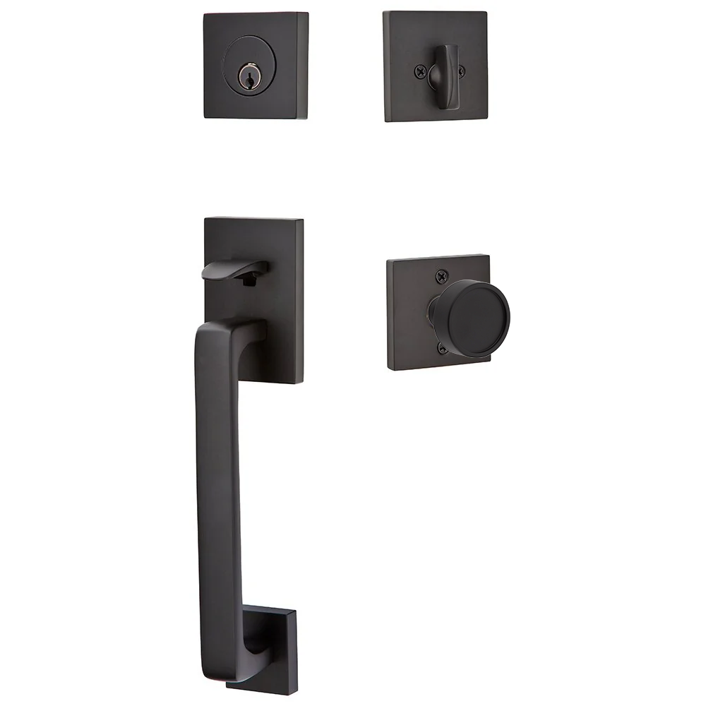 Emtek Baden Tubular Entryset Sectional with Verve Knob