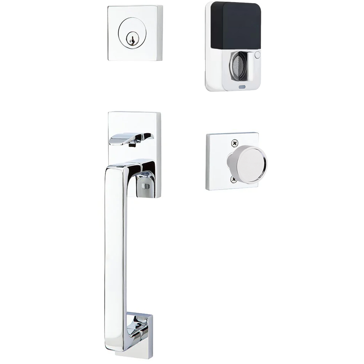 Emtek Baden Tubular Entryset Sectional with Verve Knob