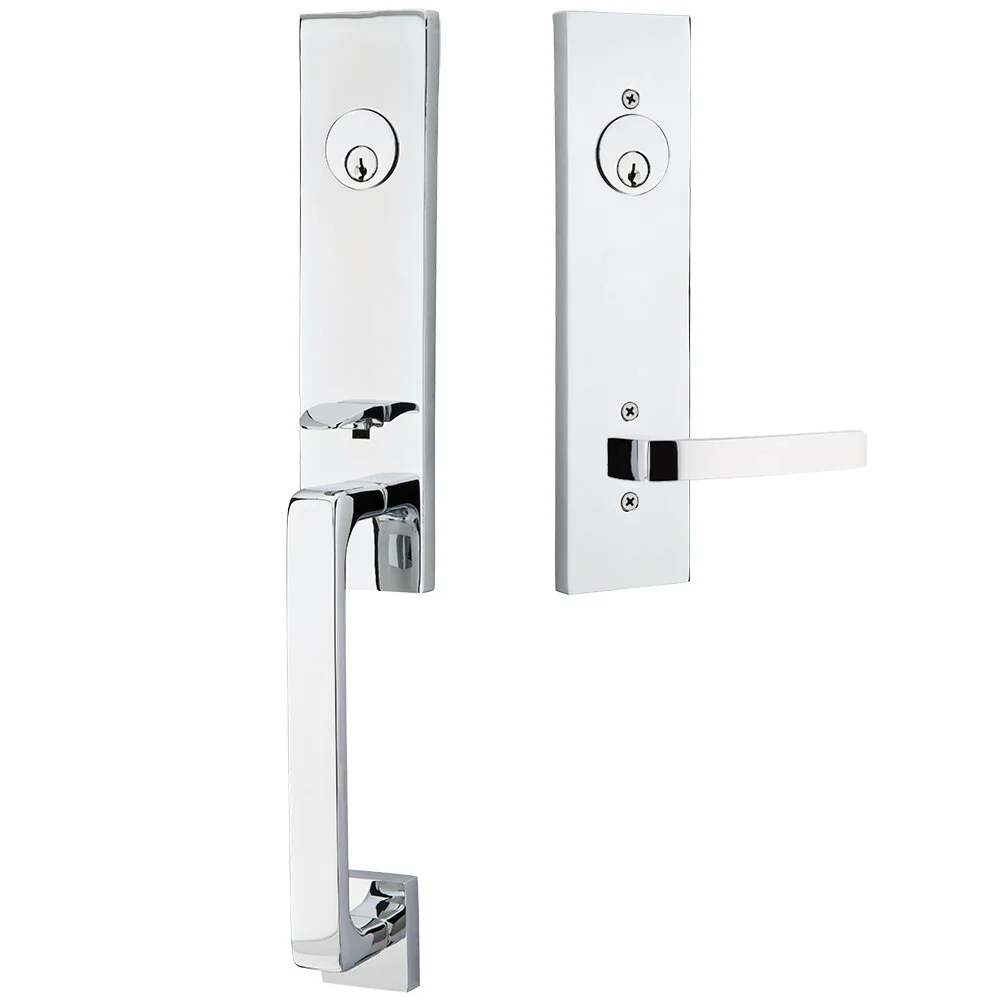 Emtek Davos Tubular Entryset Monolithic with Breslin Lever