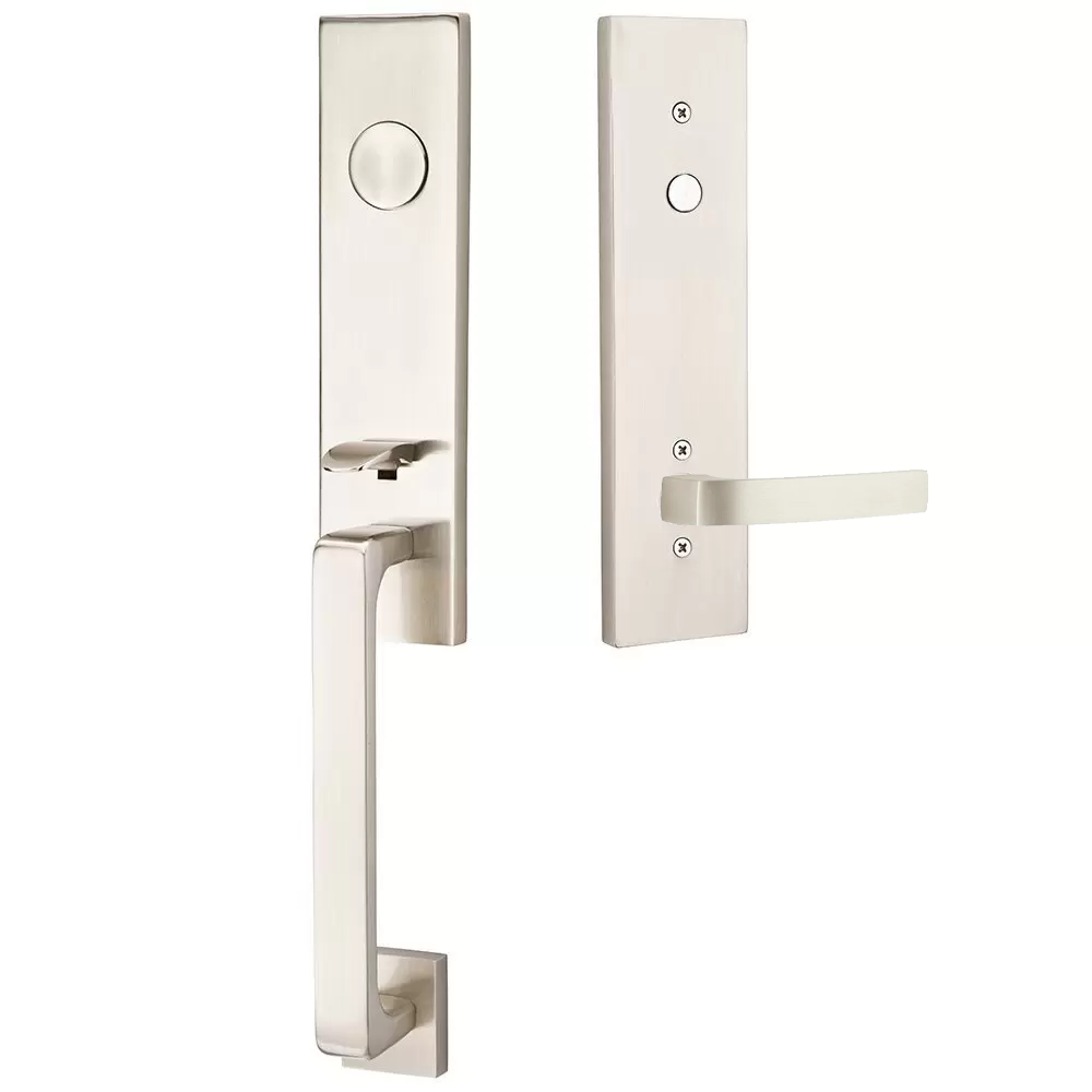Emtek Davos Tubular Entryset Monolithic with Breslin Lever