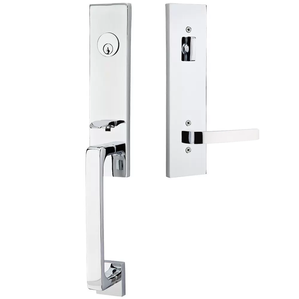 Emtek Davos Tubular Entryset Monolithic with Breslin Lever