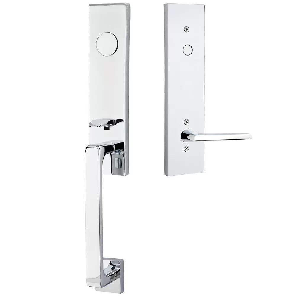 Emtek Davos Tubular Entryset Monolithic with Helios Lever