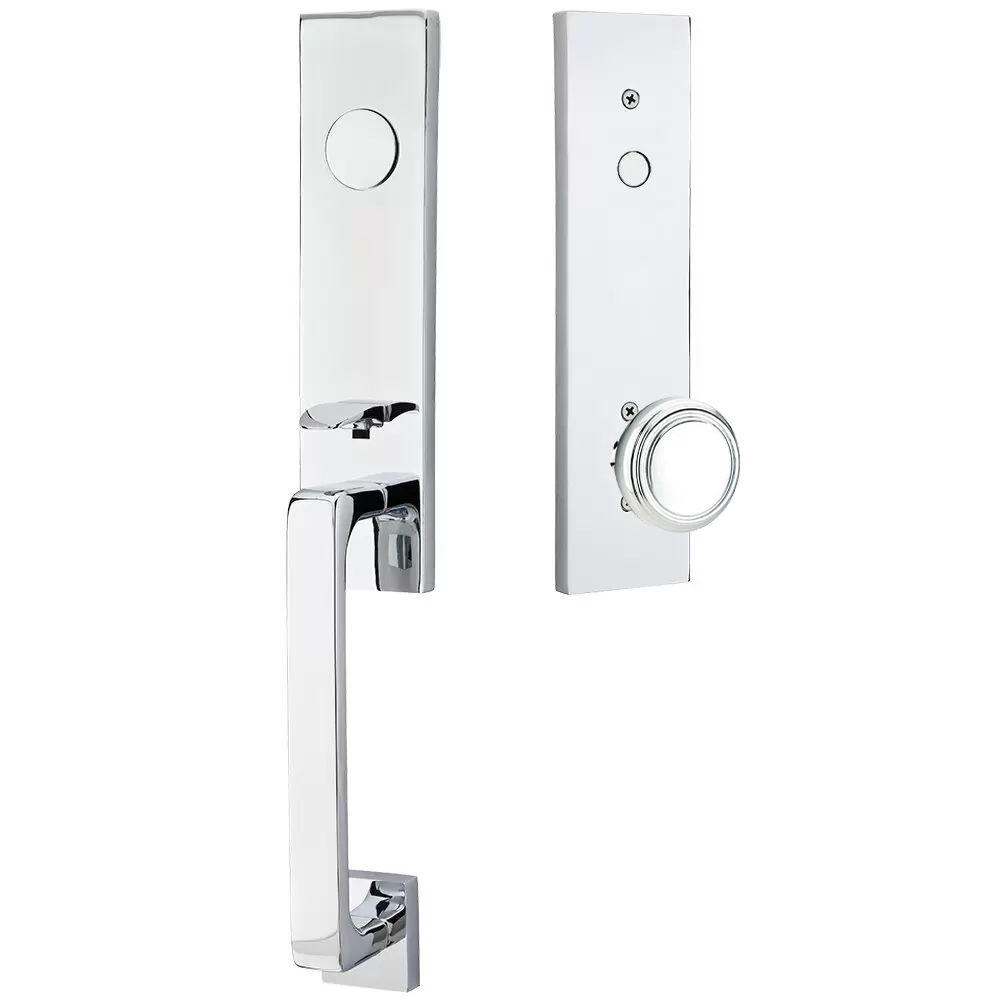 Emtek Davos Tubular Entryset Monolithic with Norwich Knob