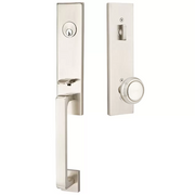 Emtek Davos Tubular Entryset Monolithic with Norwich Knob