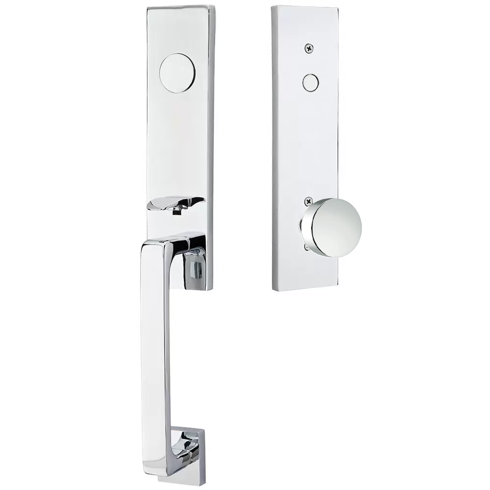 Emtek Davos Tubular Entryset Monolithic with Round Knob