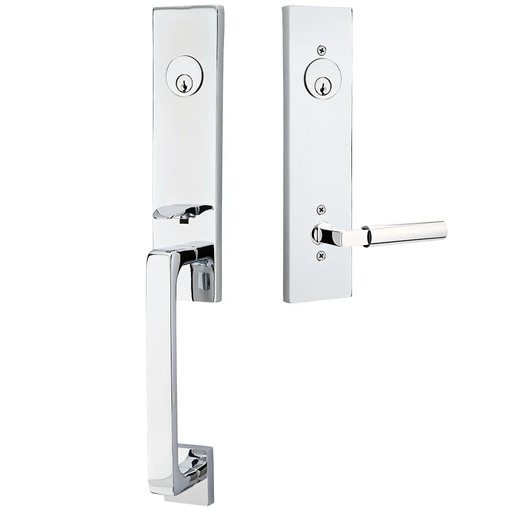 Emtek Davos Tubular Entryset Monolithic with Hercules Lever