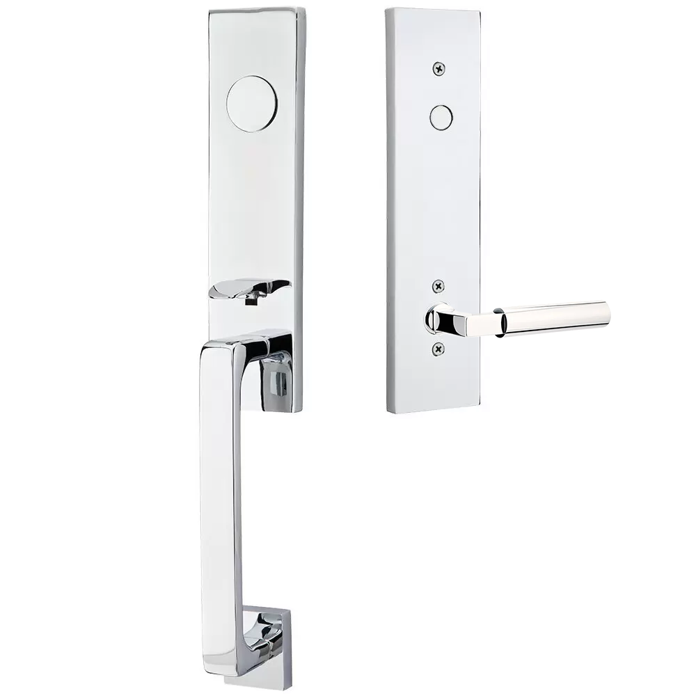 Emtek Davos Tubular Entryset Monolithic with Hercules Lever