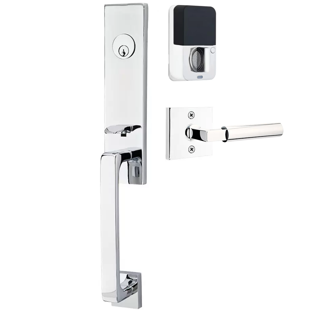 Emtek Davos Tubular Entryset Monolithic with Hercules Lever