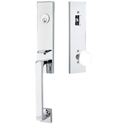 Emtek Davos Tubular Entryset Monolithic with Bristol Glass Knob