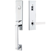 Emtek Davos Tubular Entryset Monolithic with Dumont Lever