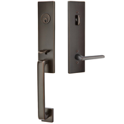 Emtek Davos Tubular Entryset Monolithic with Helios Lever