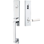 Emtek Davos Tubular Entryset Monolithic with Hercules Lever