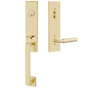 Emtek Davos Tubular Entryset Monolithic with Manning Lever