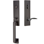 Emtek Davos Tubular Entryset Monolithic with Mercury Lever