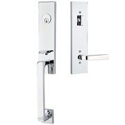 Emtek Davos Tubular Entryset Monolithic with Sion Lever