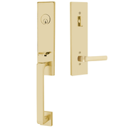 Emtek Davos Tubular Entryset Monolithic with Spencer Lever