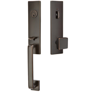 Emtek Davos Tubular Entryset Monolithic with Square Knob