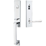 Emtek Davos Tubular Entryset Monolithic with Turino Lever