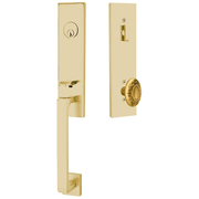 Emtek Davos Tubular Entryset Monolithic with Victoria Knob