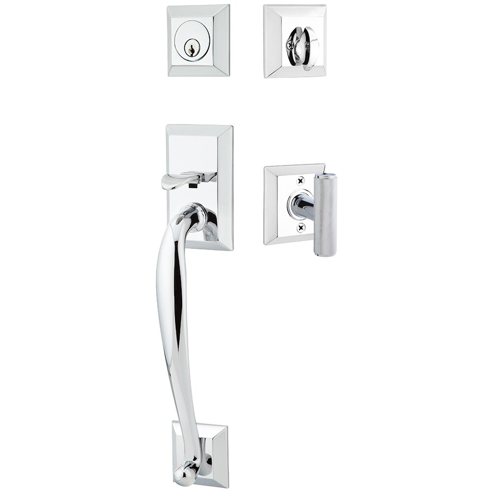 Emtek Franklin Tubular Entryset Sectional with Ace Knurled Knob