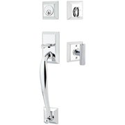 Emtek Franklin Tubular Entryset Sectional with Ace Knurled Knob