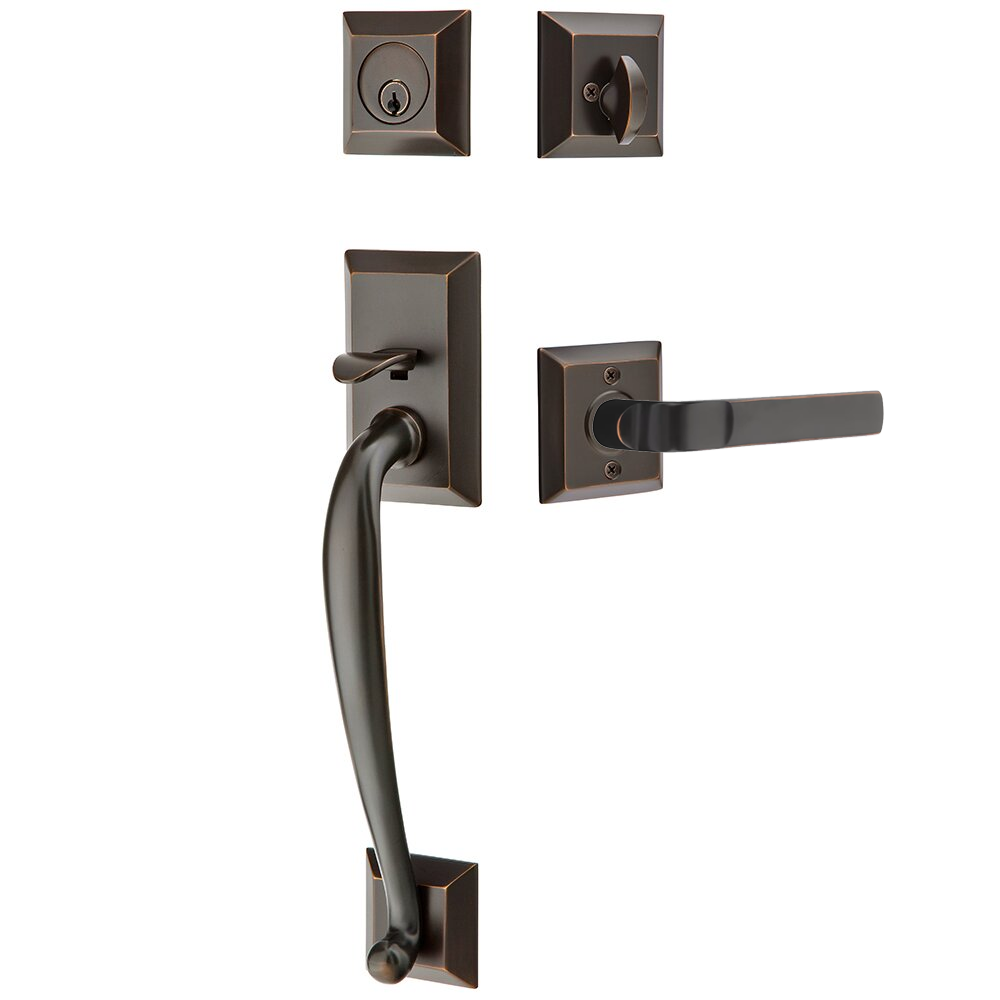 Emtek Franklin Tubular Entryset Sectional with Aston Lever
