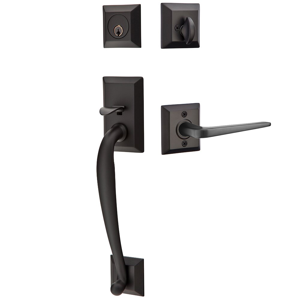 Emtek Franklin Tubular Entryset Sectional with Athena Lever