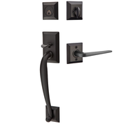 Emtek Franklin Tubular Entryset Sectional with Athena Lever