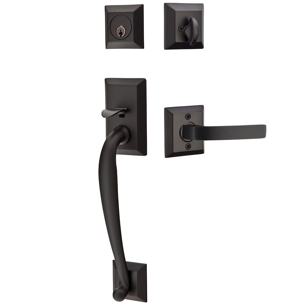 Emtek Franklin Tubular Entryset Sectional with Breslin Lever