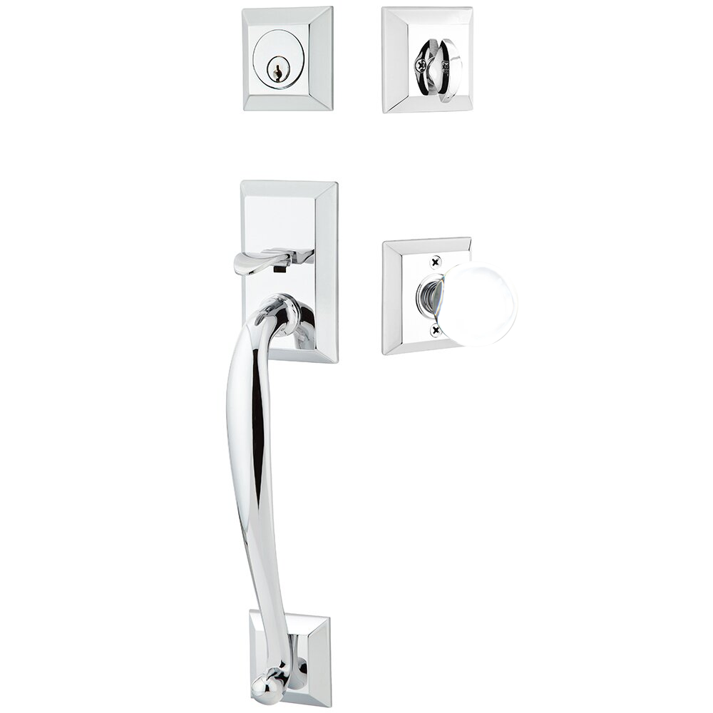 Emtek Franklin Tubular Entryset Sectional with Bristol Glass Knob