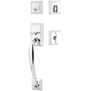 Emtek Franklin Tubular Entryset Sectional with Bristol Glass Knob