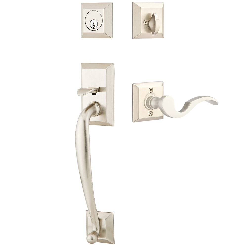 Emtek Franklin Tubular Entryset Sectional with Cortina Lever