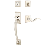 Emtek Franklin Tubular Entryset Sectional with Cortina Lever